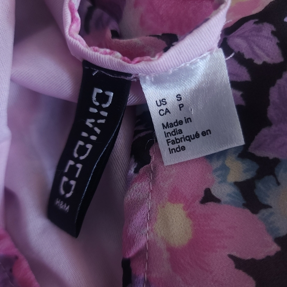 Sexy Floral Puffed Sleeve Dress Pink Size Small Barbiecore Coquette - Picture 11 of 12